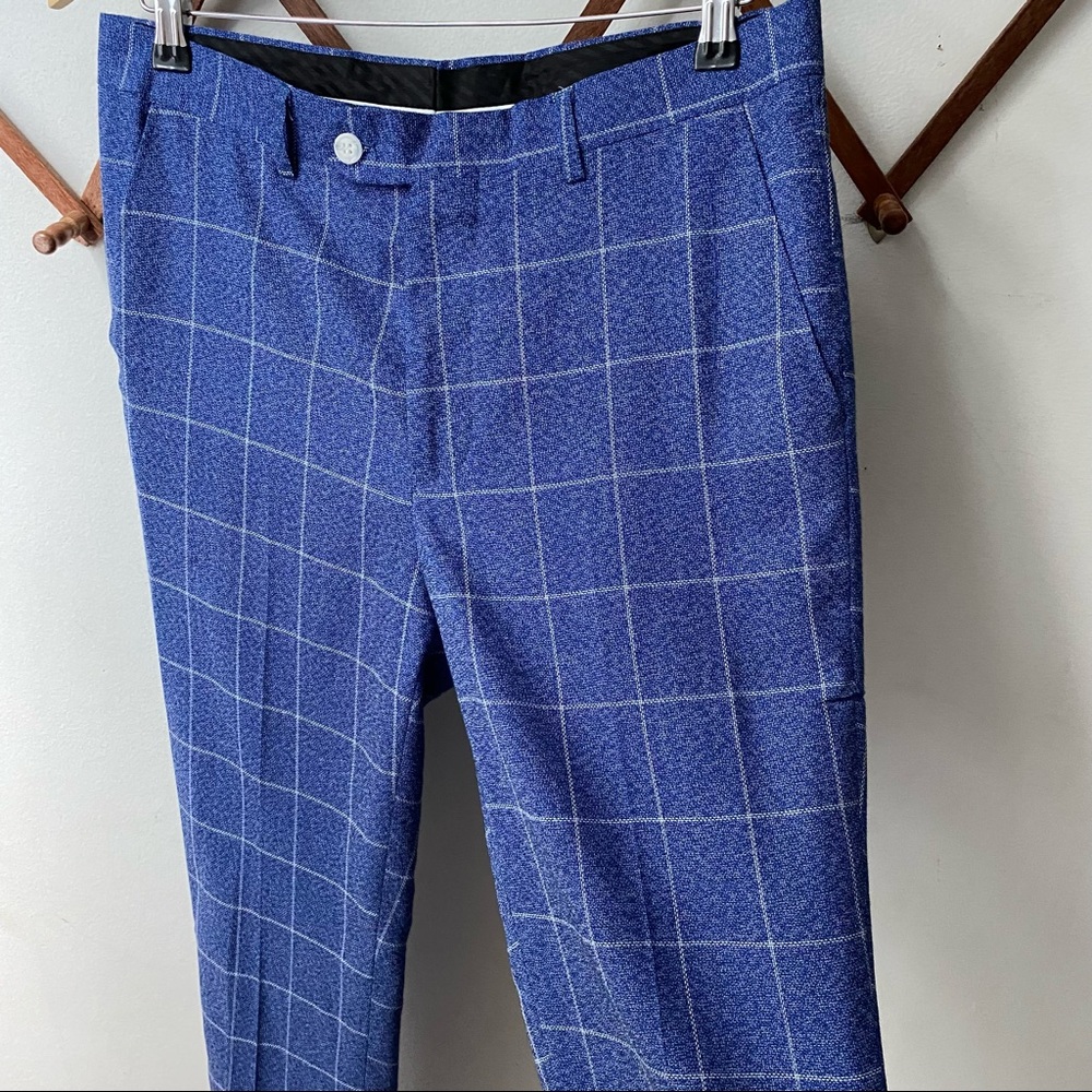 Slim Skinny Fit Plaid Trousers - Picture 4 of 6